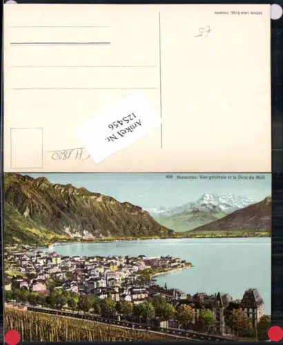 125456,Montreux Vue generale et la dent du midi Kt Waadt