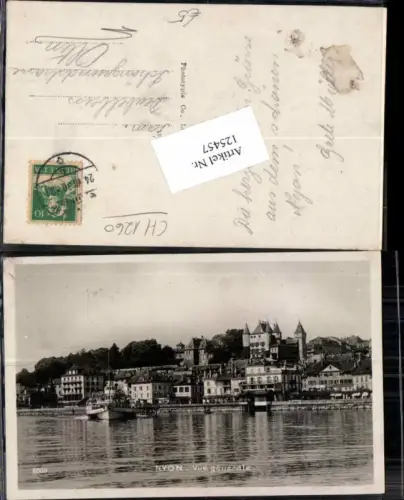 125457,Nyon Vue Generale m. Hotel Dampfer Schiff Kt Waadt
