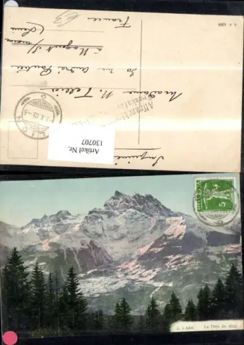 130707,La Dent du Midi Bergansicht 1909 Kt. Waadt