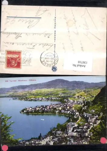 130710,Territet Montreux Clarens Ansicht 1934 Kt. Waadt