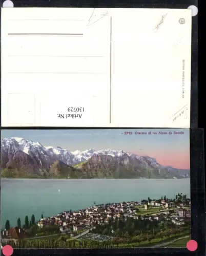 130729,Clarens et les Alpes de Savoie Ansicht Kt. Waadt