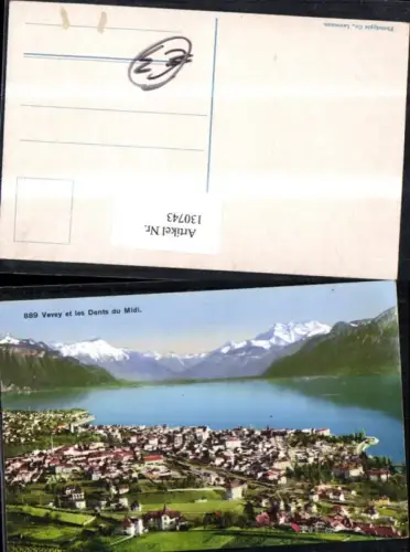 130743,Vevey et les Dents du Midi Ansicht Kt. Waadt