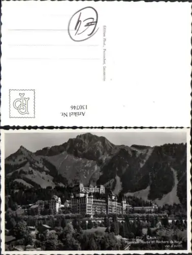 130746,Caux Mountain House et Rochers de Naye vus d avion Ansicht Hotel Kt. Waadt