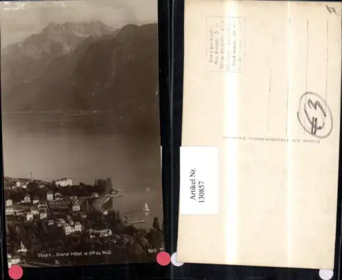 130857,Vevey Grand Hotel et Dents du Midi Ansicht Kt. Waadt