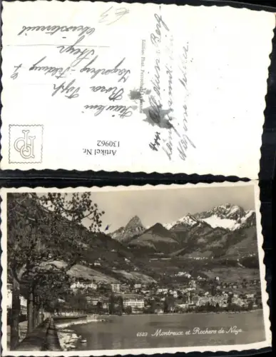 130962,Montreux et Rochers de Naye Ansicht Kt. Waadt