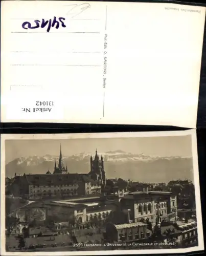 131042,Lausanne L Universite La Cathedrale et les Alpes Ansicht Kt. Waadt
