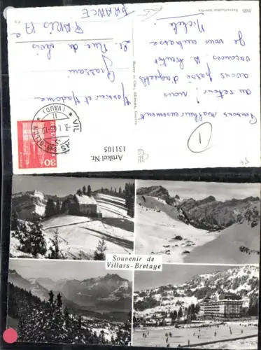 131105,Souvenir de Villars Bretaye MehrbildAk Winter 1966 Kt. Waadt