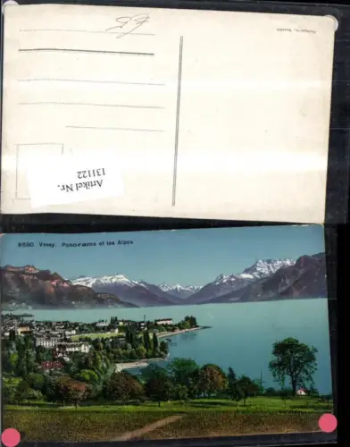 131122,Vevey Panorama et les Alpes Ansicht Kt. Waadt