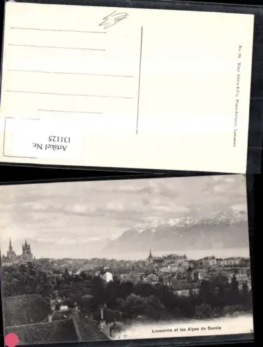 131125,Lausanne et les Alpes de Savoie Ansicht Kt. Waadt