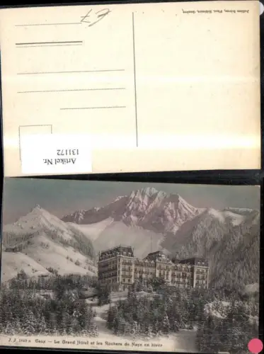 131172,Caux Le Grand Hotel et les Rochers de Naye en hiver Winteransicht Kt. Waadt