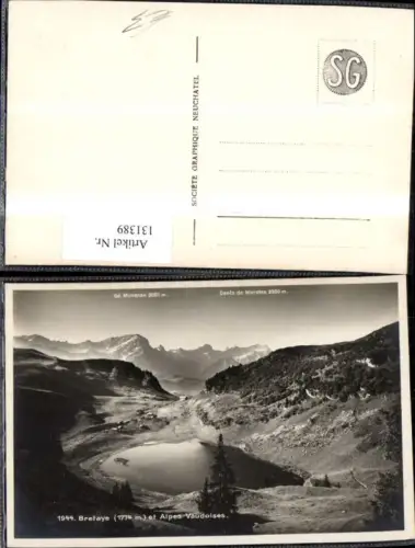 131389,Bretaye et Alpes Vaudoises Lac Bretaye Ansicht See Kt. Waadt