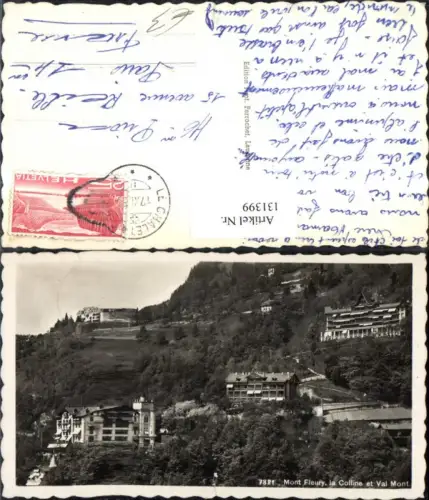 131399,Mont Fleury la Colline et Val Mont Ansicht 1953 Kt. Waadt