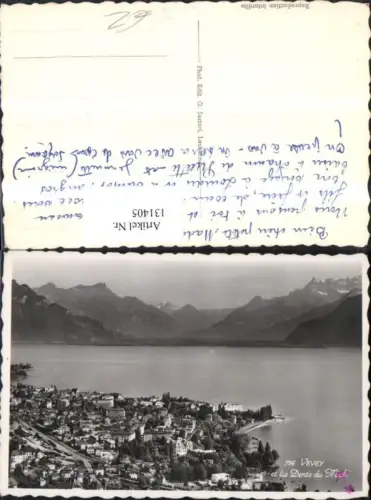 131405,Vevey et les Dents du Midi Ansicht Kt. Waadt