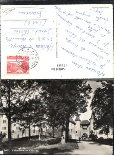 131455,Colombier le chateau Ansich Schloss 1957 Kt. Waadt