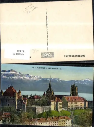 131470,Lausanne et les Alpes Ansicht Kt. Waadt