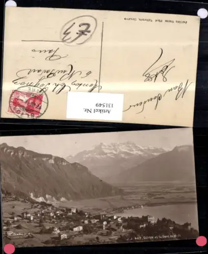 131549,Glion et la Dent du Midi Ansicht 1914 Kt. Waadt