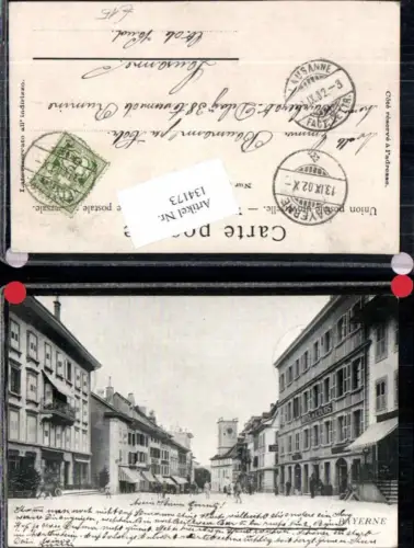 134173,Payerne Hotel L Ours Strassenpartie Kt Waadt
