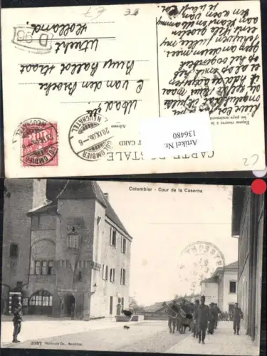136480,Colombier Cour de la Caserne Kaserne Soldaten Kt Waadt