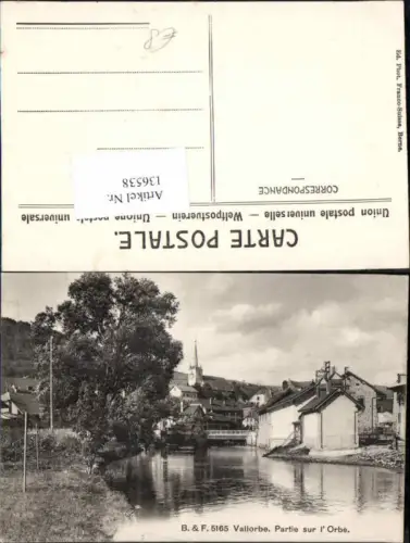 136538,Vallorbe Partie sur Orbe im Ort 1905 Kt Waadt