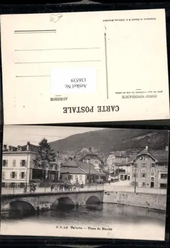 136539,Vallorbe Place du Marche Hotel de Ville Kt Waadt