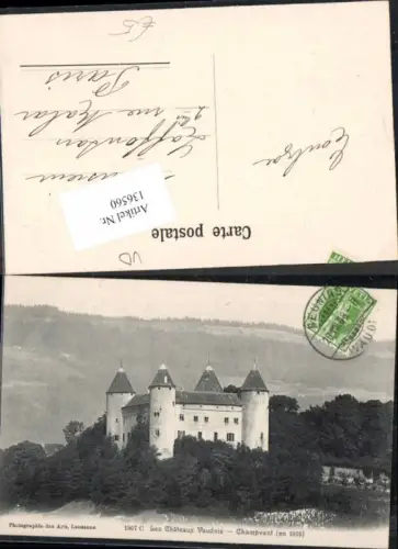 136560,Les Chateaux Vaudois Champvent 1905 Kt Waadt