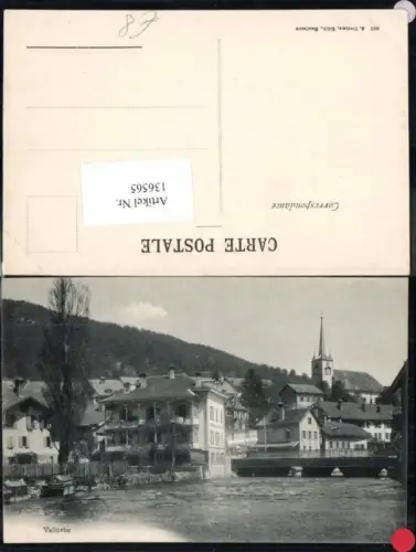 136565,Vallorbe Detailansicht im Ort um 1905 Kt Waadt