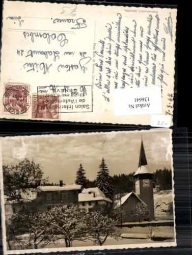 136641,Saint Cergue Kirche Partie im Ort Kt Waadt Cergues