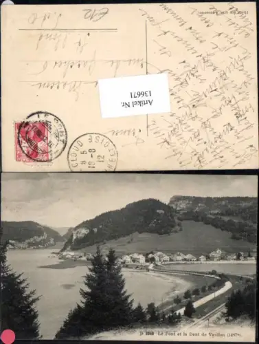 136671,Le Pont et la Dent de Vaulion Vallorbe 1910 Kt Waadt