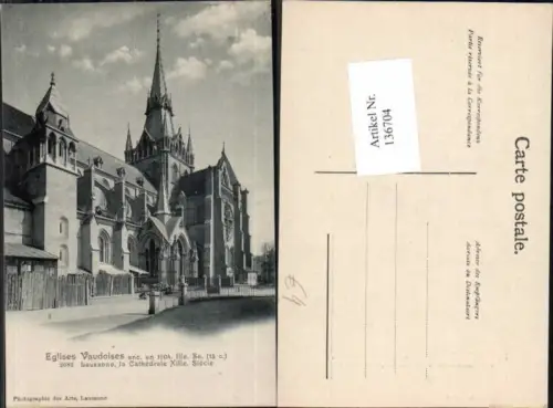 136704,Eglise Vaudoises Lausanne la Cathedrale Xille siecle Kt Waadt