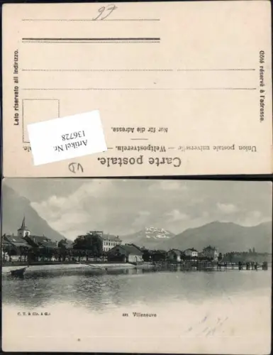136728,Villeneuve Partie um 1905 Kt Waadt