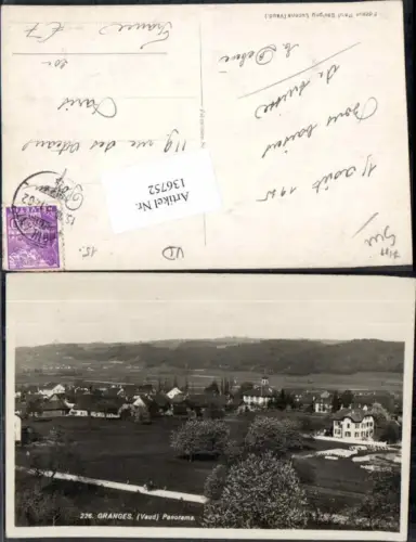 136752,Granges Vaud Panorama seltene AK 1935 Kt Waadt
