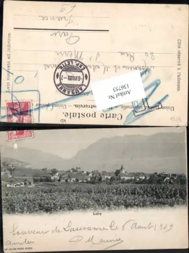 136753,Lutry Lavaux Oron Tolle Ortsansicht 1905 Kt Waadt