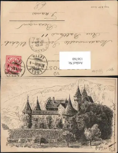 136760,Künstlerkarte Aigle 1905 Tolle AK Kt Waadt