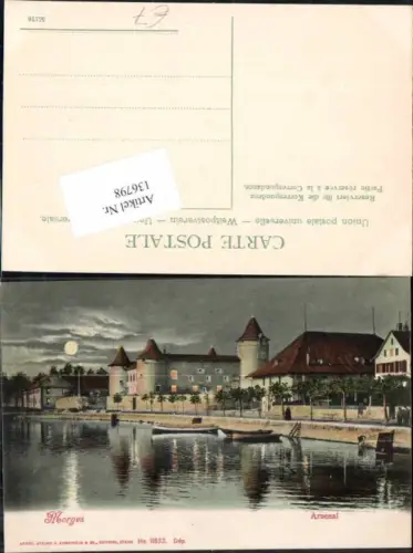 136798,Morges Arsenal Hafen 1900 Mond AK Kt Waadt
