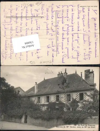 136804,La Cure de Crassier Berceau de M Necker mere de Stael Kt Waadt