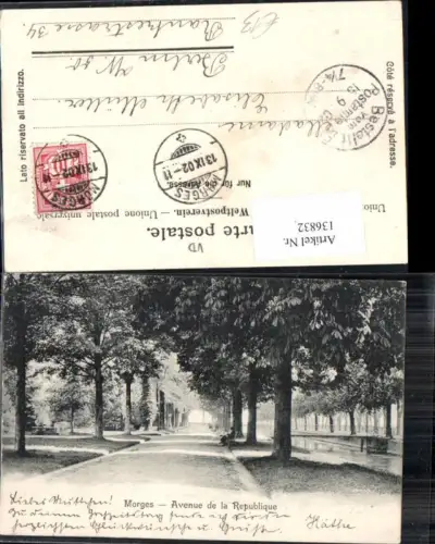 136832,Morges Avenue de la Republique Strassenansicht 1900 Kt Waadt