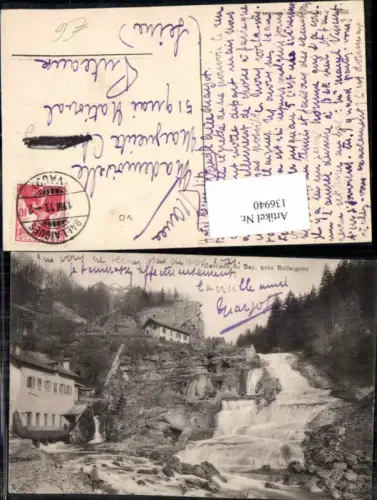 136940,Cascade Wasserfall du Day Ballaigues 1905 Kt Waadt