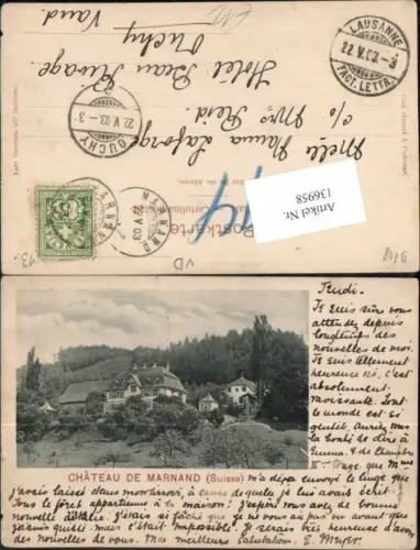 136958,Chateau de Marnand Suisse Valbroye Broye Vully Kt Waadt
