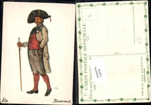 136970,Tracht Fete des Vignerons Vevey 1927 Volkstracht Kt Waadt