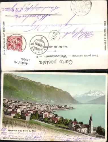 155261,Montreux et la Dent du Midi Kt Waadt