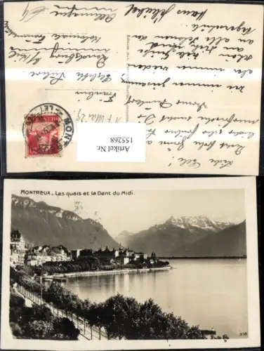 155268,Montreux Les quais et la Dent du Midi 1929 Kt Waadt