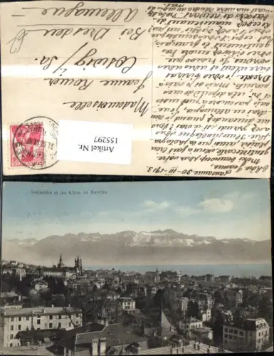 155297,Lausanne et les Alpes de Savoie 1913 Kt Waadt