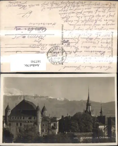 167741,Lausanne Le Chateau Schloss 1926