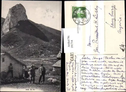 191714,En Ai Ansicht m. Personen Leysin Kt Waadt