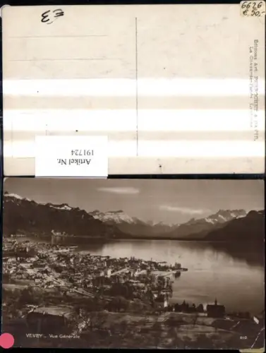 191724,Vevey Vue Generale Kt Waadt