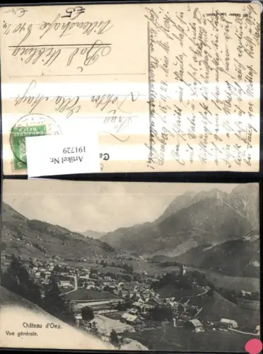191729,Chateau de Oex Vue generale Kt Waadt