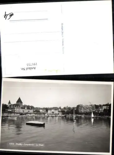 191733,Ouchy Lausanne Le Port Hafen Boote Kt Waadt