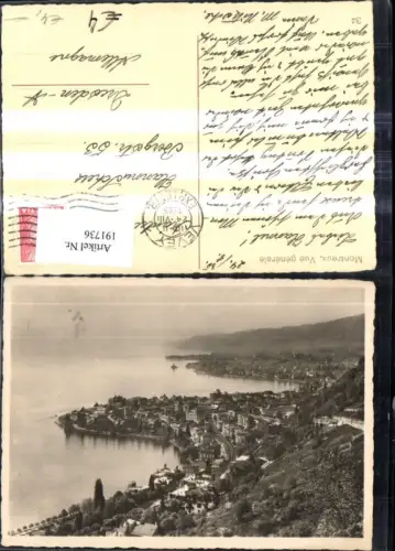 191736,Montreux Vue generale Kt Waadt