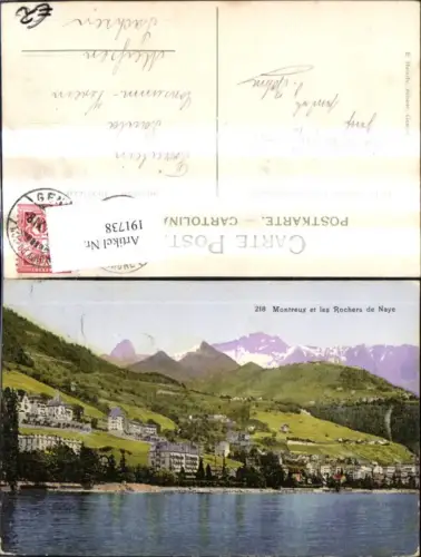 191738,Montreux et les Rochers de Naye Kt Waadt