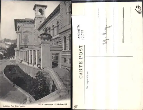 191747,Lausanne L Universite Universität Kt Waadt